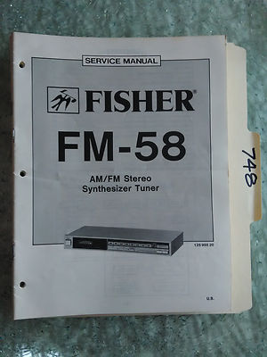 Fisher FM-58 service manual original repair book stereo tuner receiver radio-image