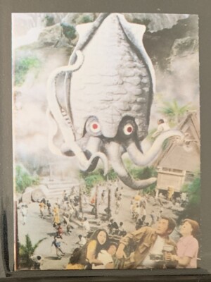 1973 vintage GODZILLA Amada Toho kaiju Card Japanese Gezora #24-image