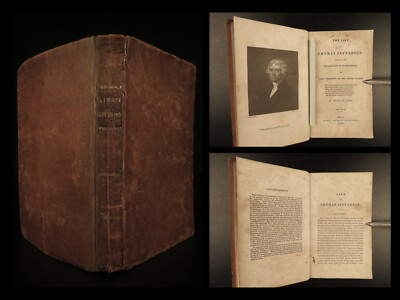 1843 Life of Thomas Jefferson Declaration of Independence SLAVERY Americana Linn-image
