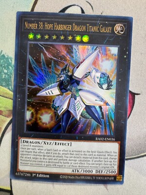Number 38: Hope Harbinger Dragon Titanic Galaxy Holo Yugioh TCG YG574-image