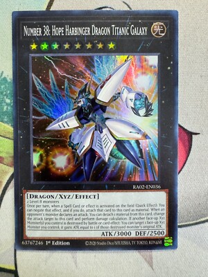 Number 38: Hope Harbinger Dragon Titanic Galaxy Holo Yugioh TCG YG577-image