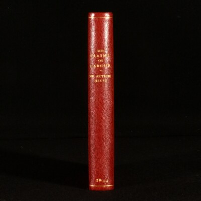 1844 The Claims of Labour by Sir Arthur Helps First Edition Quarter Morocco b...-image