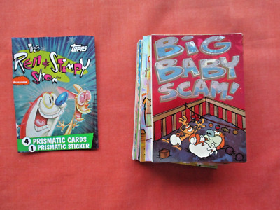 Ren and Stimpy 1993 Topps Spectra Prismatic Foil Base Trading Card Set #1-50-image