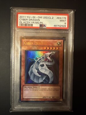 YU GI OH PSA 9 CYBER DRAGON LCGX-EN175 LEG. CL. 2 DL. ACDY. YR. MG. PK. 2011!-image