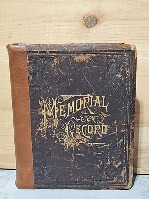 RARE Original 1896 Leather Memorial Record Kansas City,  MO & Jackson County -image