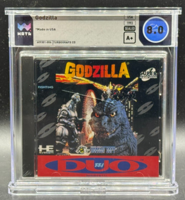 Godzilla TurboGrafx CD DUO Sealed New WATA 8.0 A++ Graded-image