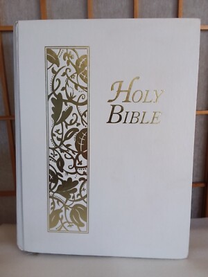 ZONDERVAN Holy Bible New International Version White Hard Cover Copyright 1984-image