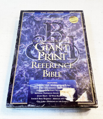 Holy Bible 1998 KJV Giant Print References Concordance Red Letter Holman Leather-image