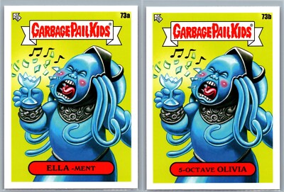 The Fifth Element Diva Bruce Willis Jovovich Garbage Pail Kids Spoof 2 Card Set-image