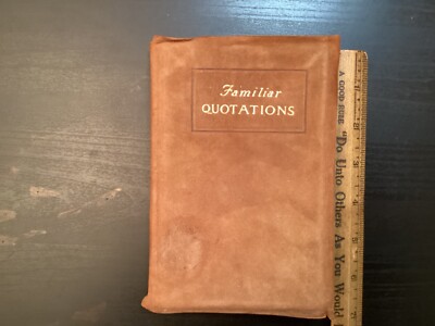 Vintage BARTLETT'S FAMILIAR QUOTATIONS Caldwell Flexible Leather Cover-image