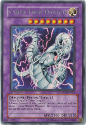 Yu-Gi-Oh! Cyber Twin Dragon (LP) 1st Edition Rare DP04-EN011-image