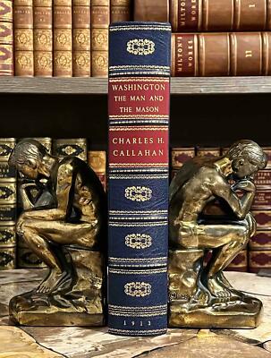 1913 Washington the Man and the Mason Freemasonry Fine leather Illustrated 11