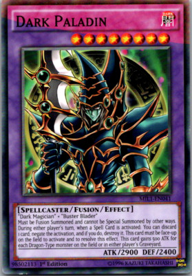 MIL1-EN041 Dark Paladin Common 1st Edition Ink Misprint NM Yugioh Card-image