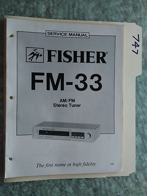 Fisher FM-33 service manual original repair book stereo tuner radio am/fm-image