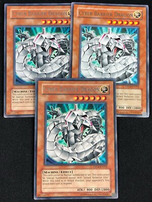 YUGIOH CYBER BARRIER DRAGON DP04-EN002 RARE X3 (NM)-image