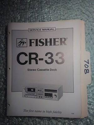 Fisher cr-33 service manual original repair book stereo tape cassette player-image