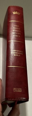 CSB Tony Evans Study Bible, Burgundy LeatherTouch - Thumb-Indexed - Fine Cond.-image