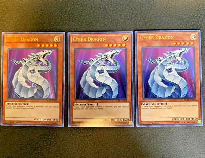 Cyber Dragon x3 BLRR-EN048 Ultra Rare 1st Edition Near Mint Yu-Gi-Oh Playset-image