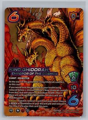 King Ghidorah Emperor of the Cosmos CHA03-KRM 1/22 UniVersus CCG Godzilla FOIL-image