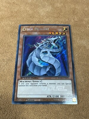 🔥 Yugioh CYBER DRAGON SECRET RARE SGX1-ENG01 SPEED DUEL GX 1ST EDITION NM-image