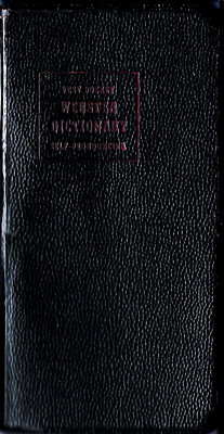 Vintage 1959 Vest Pocket Webster Dictionary Self Pronouncing Black-image
