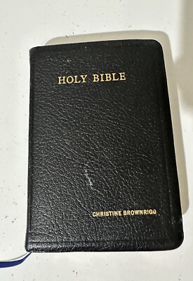 Vintage Holy Bible Oxford Leather Made In Great Britain-image