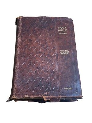 Scofield Reference Edition Holy Bible Concordance Leather 1917 Oxford-image