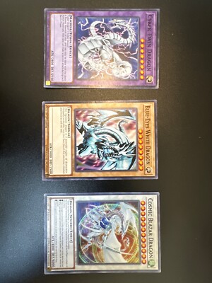 Yu-Gi-Oh! TCG Blue-Eyes White Dragon Cosmic Blazar Dragon Cyber Twin Dragon-image