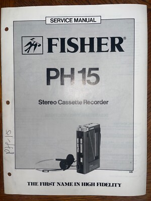 Fisher PH15 Service Manual Stereo Cassette Recorder Original-image