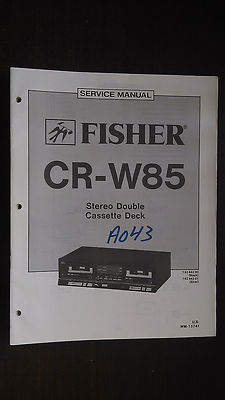 Fisher cr-w85 service manual original repair book stereo tape deck player -image