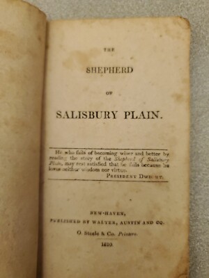 1810 The Shepard Of Salisbury Plain. President Dwight. Over 200 Years Old.-image