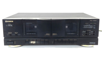 Fisher CR-W9325 Stereo Dual Dubbing Cassette Deck Tested Working-image