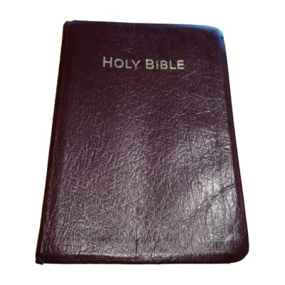 Holy Bible King James Version Reference Genuine Bonded Leather World 1990-image