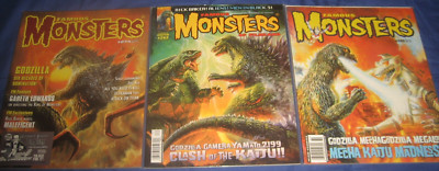 FAMOUS MONSTERS /  GODZILLA / KAIJU  Lot of 3   different !   UNCIRCULATED-image