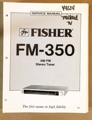 Fisher FM-350 Tuner Service Manual *Original*-image