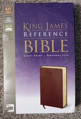 KJV Reference Bible Giant Print Imitation Leather Black Red Letter 1994-image