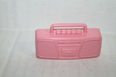 Fisher-Price Loving Family Dollhouse Pink Boom Box CD Player Stereo Music EUC-image
