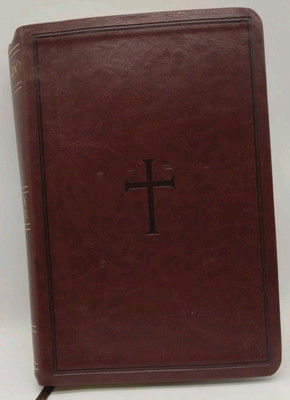 NKJV Large Print Personal Size Reference Holy Bible Brown Leather Touch Holman-image