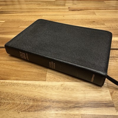 Rare Vintage Brevier Reference Bible 1952 RSV; Black LEATHER Zondervan 3415X-image