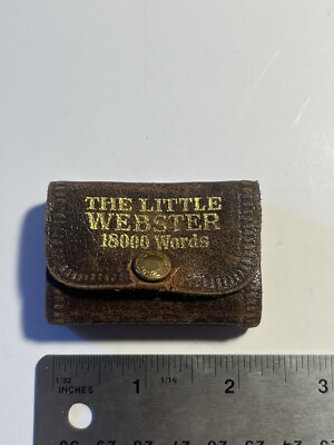 The Little Webster 18000 Words ~ Mini Leather Dictionary ~ Souvenir Niagra Falls-image