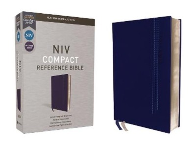 NIV, Reference Bible, Compact, Leathersoft, Blue, Re (Leather Bound) (UK IMPORT)-image