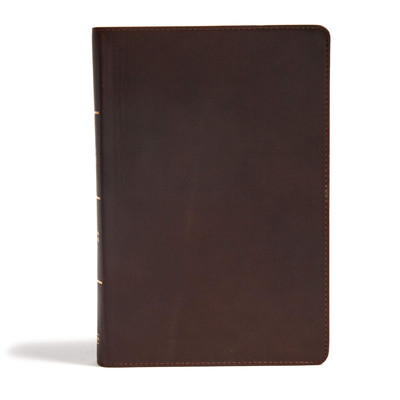CSB Super Giant Print Reference Bible, Brown Genuine Leather-image