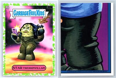 Kim Kardashian Star Trek Cardassian Garbage Pail Kids Spoof GREEN SP Card-image
