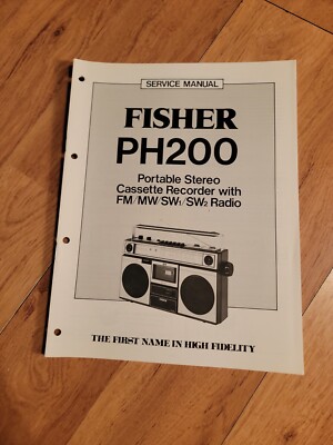 Fisher PH 200 Boombox Stereo Service Manual repair-image
