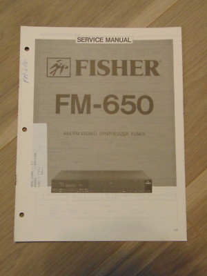 Fisher FM-650 Service Manual Stereo Synthesizer Tuner-image