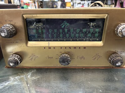 Fisher Series Eighty Model 80-T  amp Tuner from vintage console radio-image