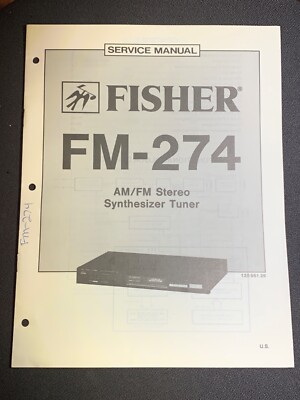 Fisher FM-274 Service AM/FM Stereo Synthesizer  Tuner Original-image
