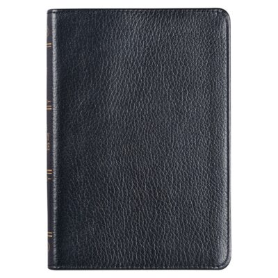 KJV Compact Red Letter Bible, Premium Full Grain Leather w/Ribbon Marker, Black-image