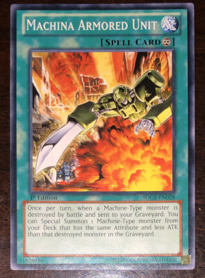 Machina Armored Unit SDCR-EN028 YuGiOh! SPELL Cyber Dragon Rev 1st Ed NM New x1-image
