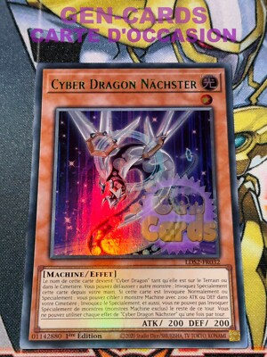 USED Yu Gi Oh Card CYBER DRAGON NACHSTER LDS2-FR032 GREEN 1st Edition-image